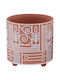 Marhome Саксия Керамика Бял Със стойка 13.5x13.5x13.5εκ.
