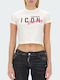 Dsquared2 Damen Crop T-shirt White