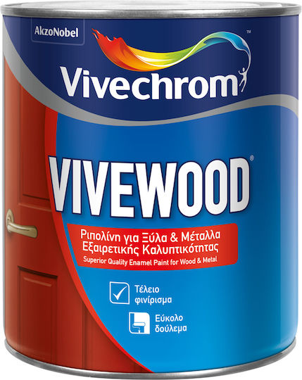 Vivechrom Ripolin Vivewood 0.7лт Бял Блестящ