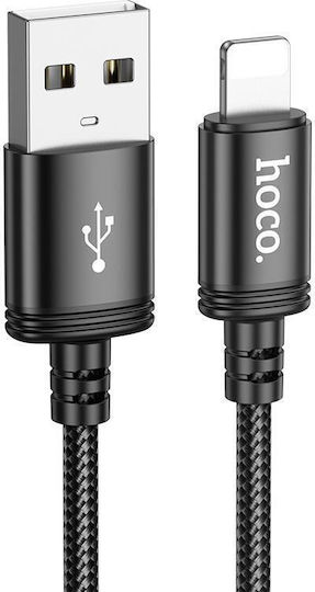 Hoco X91 Braided USB-A to Lightning Cable Μαύρο 3m