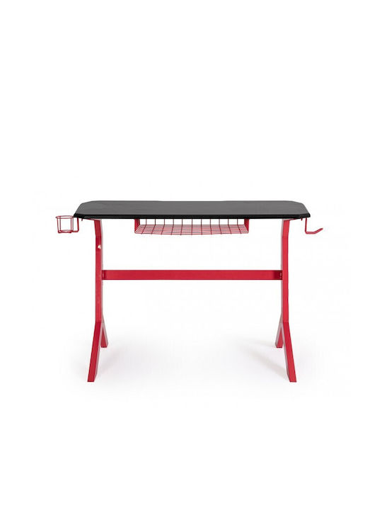 Γραφείο Gaming Ξύλινο Red-Black 118x65x76εκ.