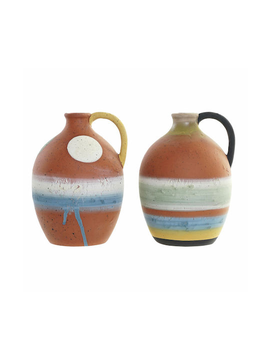 DKD Home Decor Vază Decorativă Ceramică Multicolor 14x20x20cm 2buc