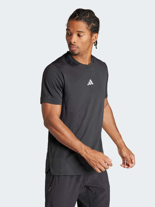 Adidas Designed Bărbați T-shirt Sportiv cu Mânecă Scurtă Negru