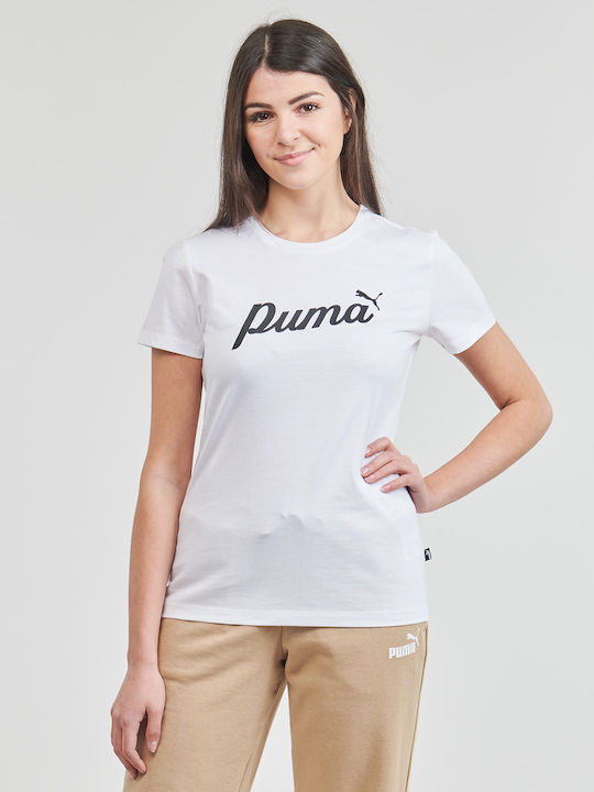 PUMA Γυναικείο Αθλητικό T-shirt Λευκό