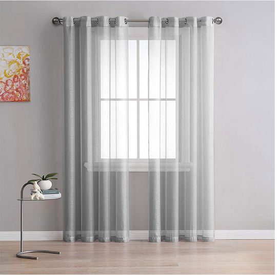 My Home Luxury Κουρτίνα Blackout με Τρέσα Island 280x280 Grey