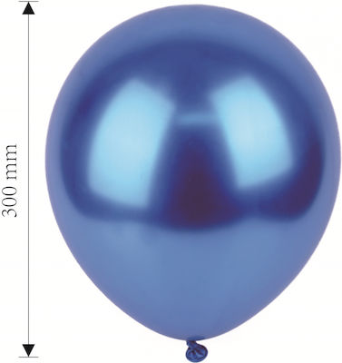 Set of 4 Balloons Latex Blue