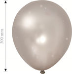 Set of 8 Balloons Latex Silver