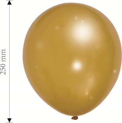 Set of 100 Balloons Latex Gold