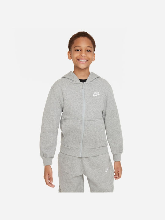 Nike Kinder-Strickjacke mit Kapuze Gray Nsw Club