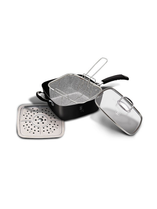 Berlinger Haus Black Professional Line Aluminum Pan with Lid with Non-Stick Interior Coating 9cm