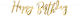 Banner for Party in Gold color 1pcs 16.5cm