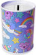 Einhorn Spardose Metallisch Blau 7.5x10cm