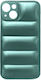 Puffer Back Cover Piele artificială Verde (iPhone 14)
