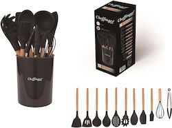 Cheffinger Silicone Cooking Utensil Set Black