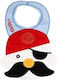 Baby Bibs Bavetă material textil cu buton Albastru deschis