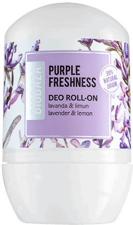 Biobaza Purple Freshness Deodorant sub formă de Roll-On Fără aluminiu 50ml