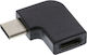 InLine USB-C 3.2 90° Angled Μετατροπέας USB-C male σε USB-C female 1τμχ