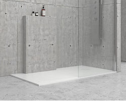 Karag Rectangular Acrylic Shower Bianco Pietra 140x90x3cm