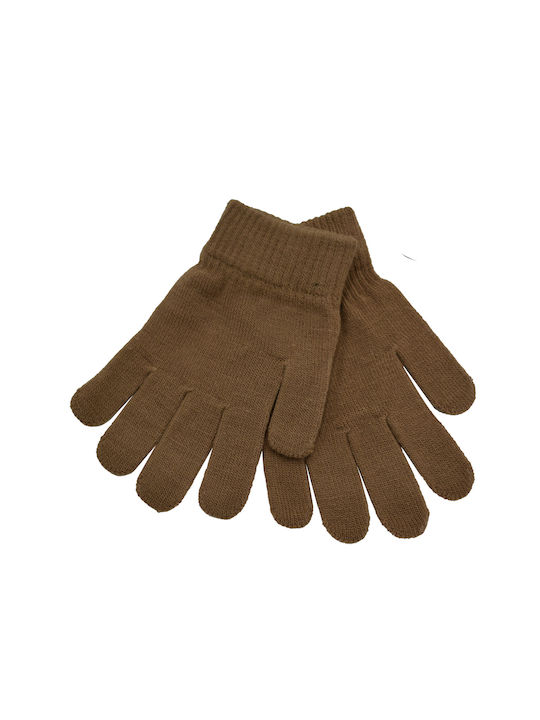 Brims and Trims Women's Knitted Gloves Χακί - Μπεζ