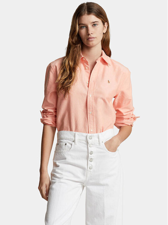 Ralph Lauren Langärmelig Damen Hemd Orange