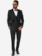 Summer Men's Groom's Suit with Vest Black