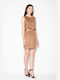 Venaton All Day Sleeveless Mini Dress Brown , Loose Fit