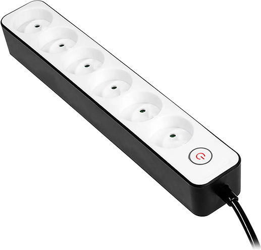Bormann Bcr1013 Πολύπριζο 6 Θέσεων με Διακόπτη και Καλώδιο 1.5m