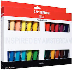 Royal Talens Amsterdam Acrylic Paint Set Colorful 20ml 24Stück