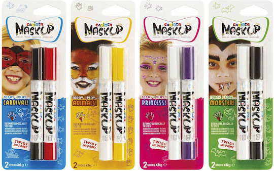 Carnival Face Painting 12 Packages Multicolored 2pcs