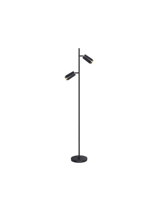 Milagro Λάμπα Floor Lamp with Socket for Bulb GU10 Black