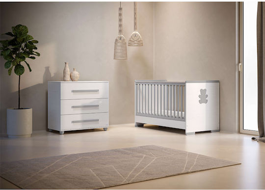 Casababy Smart Seturi de mobilier pentru copii cu Pat și Dulap Alb