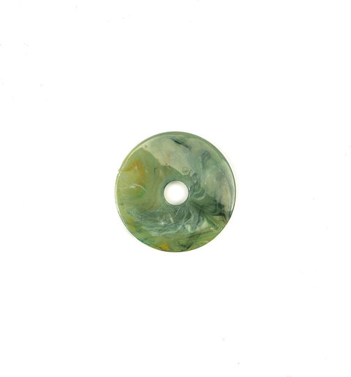 Vostex Διακοσμητικος Κυκλος Μεσαια Τρυπα Χρωμα Jade Κρεμαστό Μοτίφ για Κόσμημα