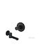 Eurorama Res Pro Built-in Mixer & Spout Set for Shower 1 Exit Black Matt