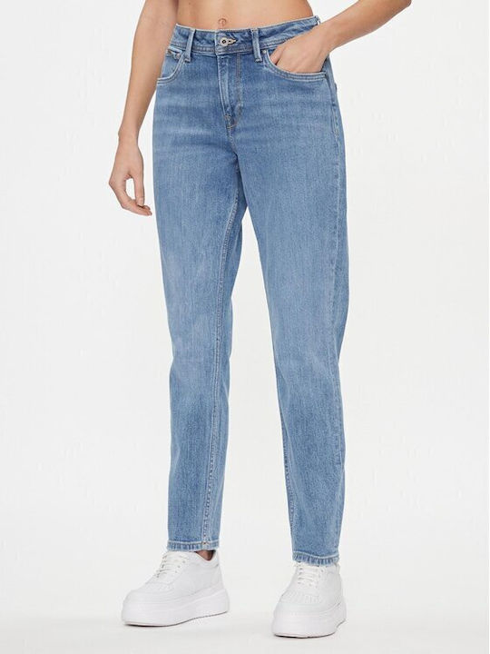 Pepe Jeans Γυναικείο Υφασμάτινο Παντελόνι σε Tapered Γραμμή Μπλε