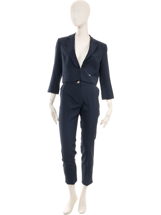 Lui E Lei Kurz Damen Blazer Marineblau