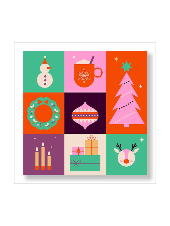Fritzyart Christmas Σετ Κάδρο Πλαστικό 40x40cm