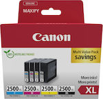 Canon PGI-2500XL Pachet de 4 cartușe de cerneală pentru imprimante InkJet Galben / Cyan / Magenta / Negru (9254B010)