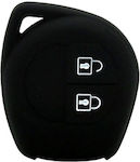 Silicon Car Key Cover Case 2 Κουμπιά with 2 Buttons for Nissan Negru