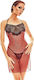 Anais Apparel Σετ Sexy Babydoll με Διαφάνεια Μαύρο