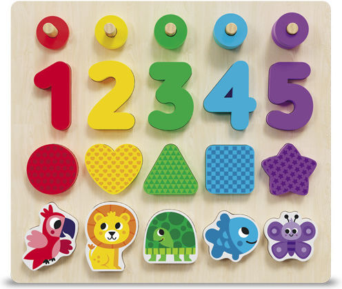 Wooden Kids Peg Puzzle Mathematics for 3+ years+ Years 20pcs Kids Hits