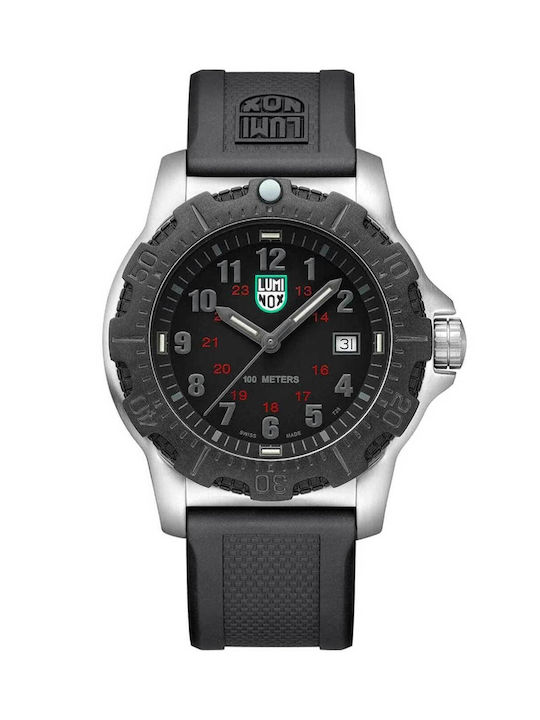 Luminox Ceas Baterie cu Negru Brățară din cauciuc