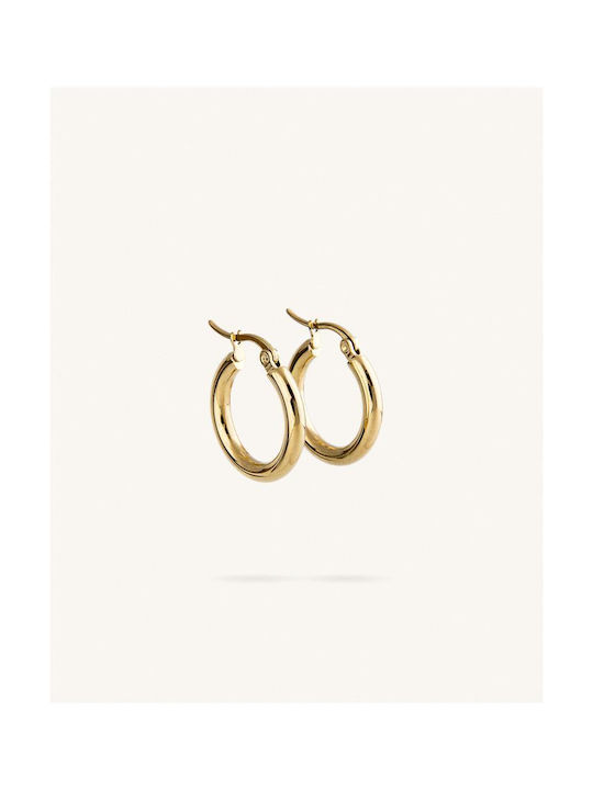 StanStefan Earrings Hoops made of Steel Gold Plated