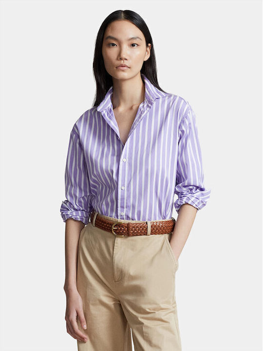 Ralph Lauren Langärmelig Damen Hemd Purple