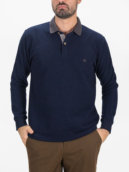 Polo Long Sleeve Blouse Dark Blue