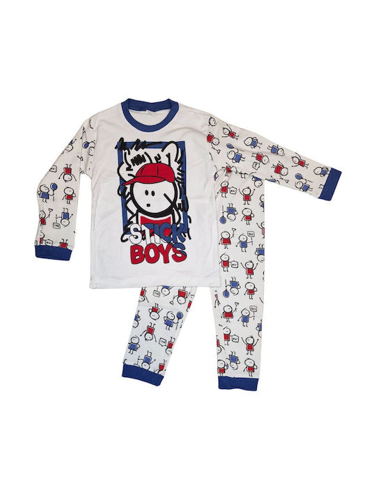 Supermini Pijama pentru copii De iarnă De bumbac Blue