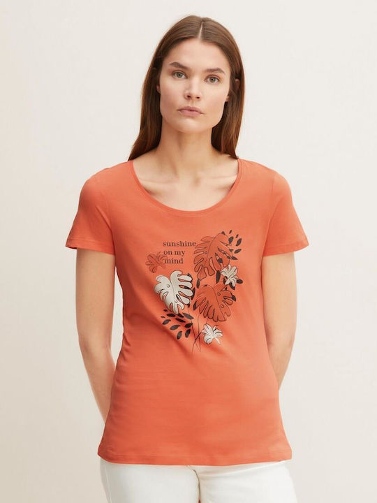 Tom Tailor Damen T-Shirt Orange