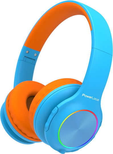 PowerLocus PLED Wireless / Wired Over Ear Headphones with 30 hours of Operation Orange