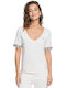 Roxy Women's T-shirt with V Neckline Light Blue