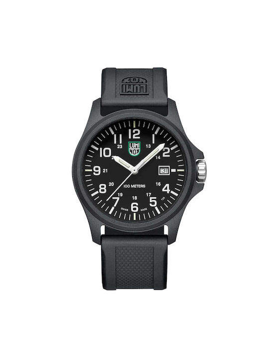 Luminox Ceas Baterie cu Negru Curea de cauciuc