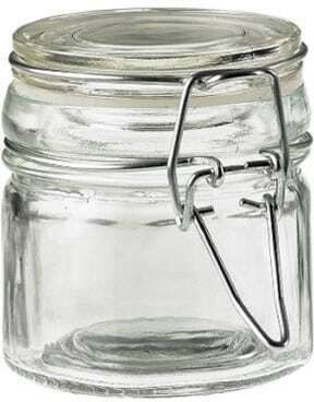 Leone General Use Vase with Airtight Lid Glass Transparent 100ml 1 Piece